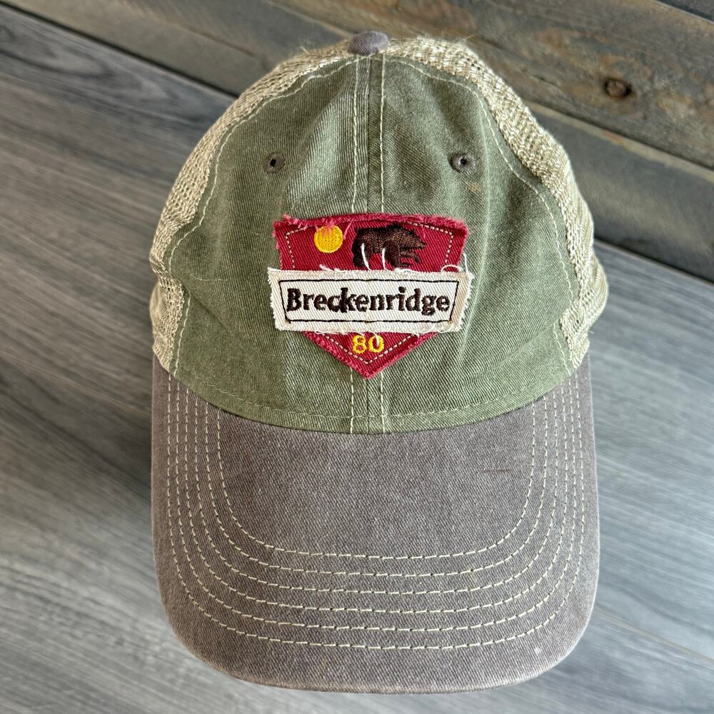 Breckenridge Ouray Trucker Mesh Back Ball Cap Hat Skiing Outdoor Casual Colorado